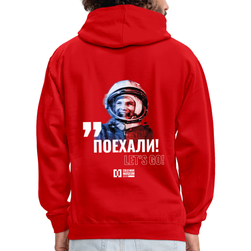 Gagarin Kontrast-Hoodie - red/white