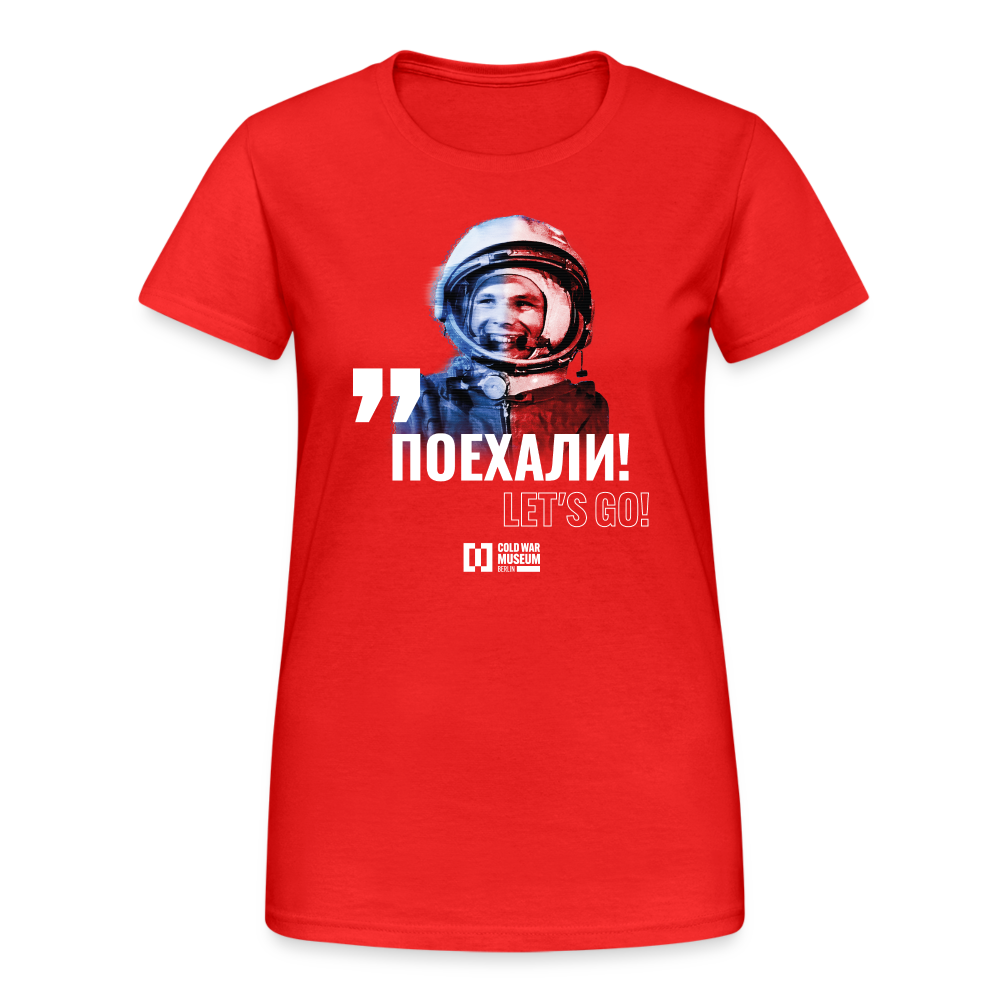 Gagarin Frauen Gildan Heavy T-Shirt - red