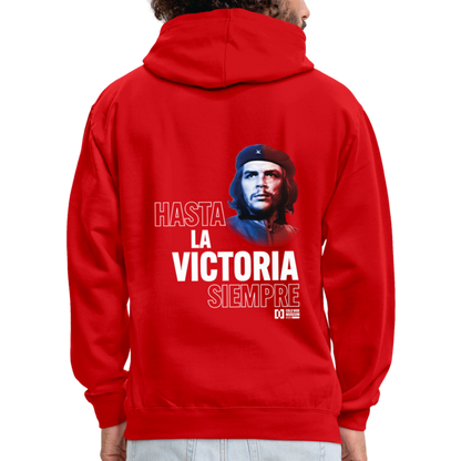 Che - Contrast Color Hoodie - red/white