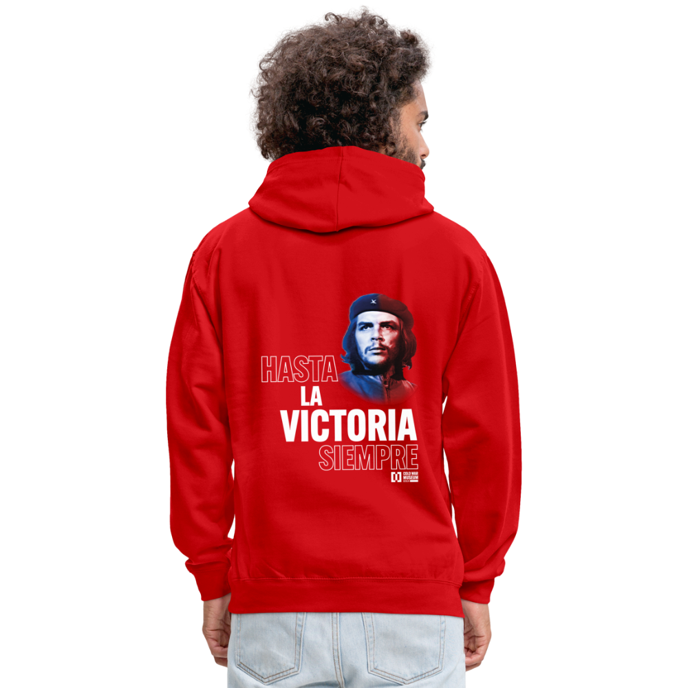 Che - Contrast Color Hoodie - red/white