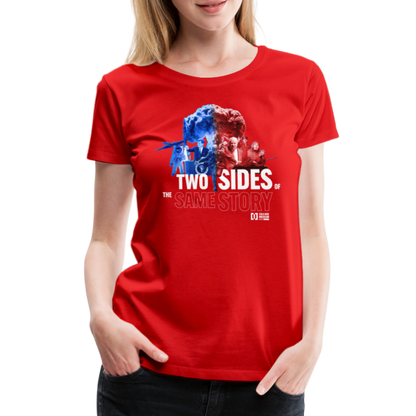 Two sides of the same Story - Women’s Premium T-Shirt - red