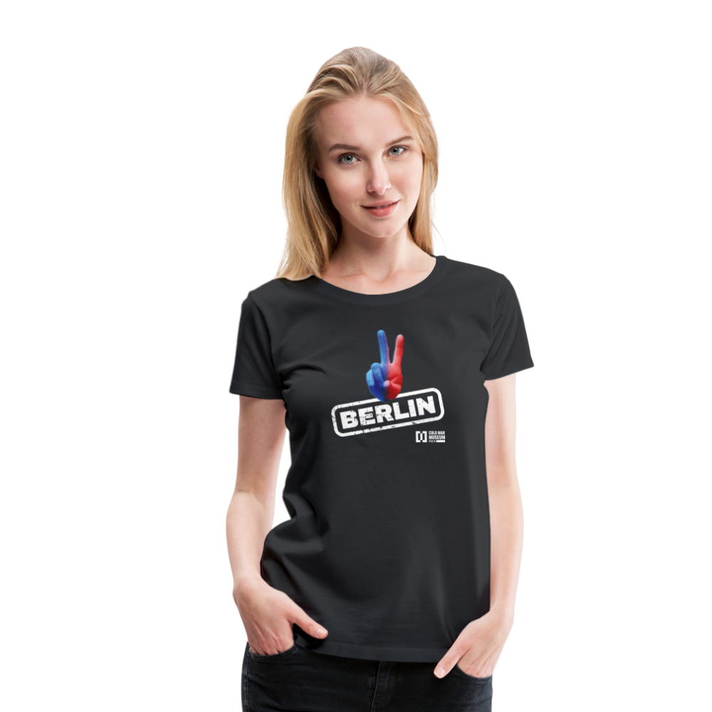 Peace Berlin Holo Frauen Premium T-Shirt Schwarz - black
