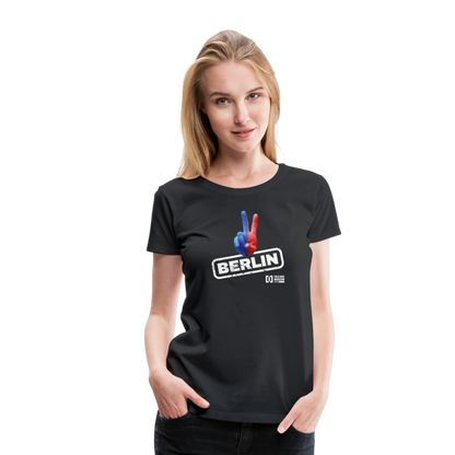 Peace Berlin Holo Frauen Premium T-Shirt Schwarz - black