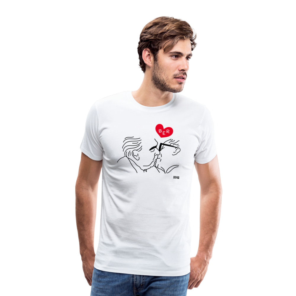 The Kiss Männer Premium T-Shirt Weiß - white
