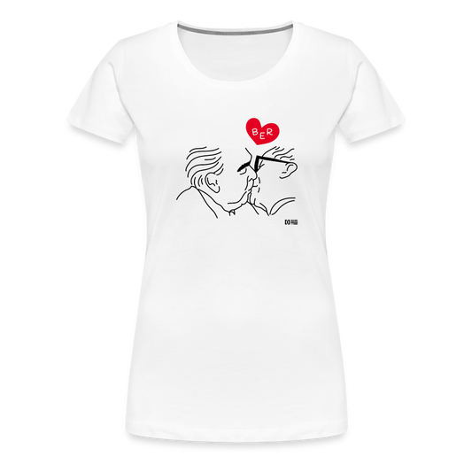 The Kiss Frauen Premium T-Shirt Weiß - white