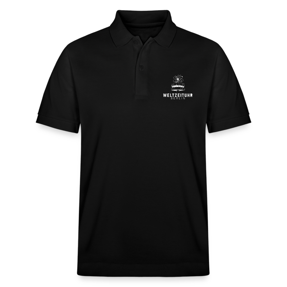 WELTZEITUHR Unisex Bio-Poloshirt Schwarz - black